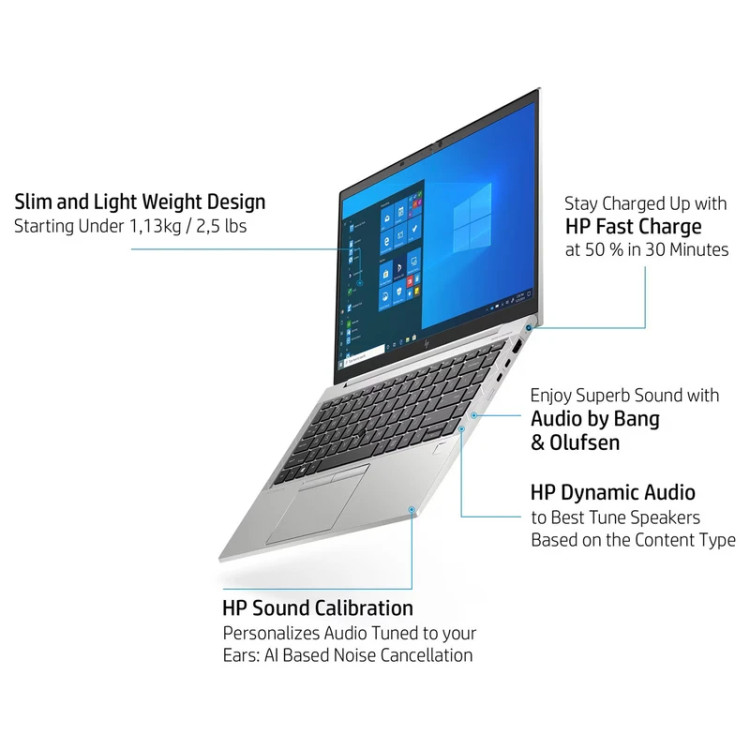 لپتاپ اپن باکس HP EliteBook 840 G8 | پردازنده i5-1145G7 نسل 11، رم 16GB، SSD 256GB، مناسب کار و برنامهنویسی